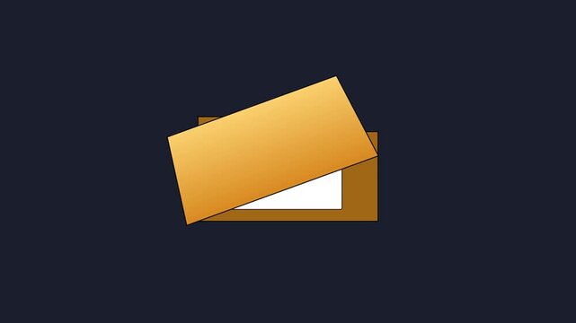 Animated yellow file folder opening and closing for digital data management and organization animation 4k