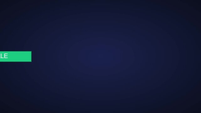 Sale text animation button flashing on dark 4k background, for marketing and, e-commerce promotion