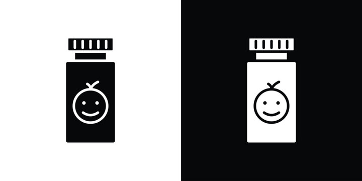 Baby powder icon flat symbols pack