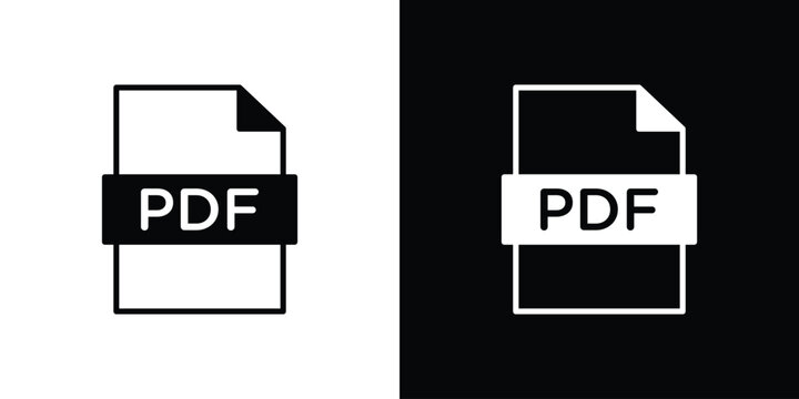 PDF file icon flat symbols pack