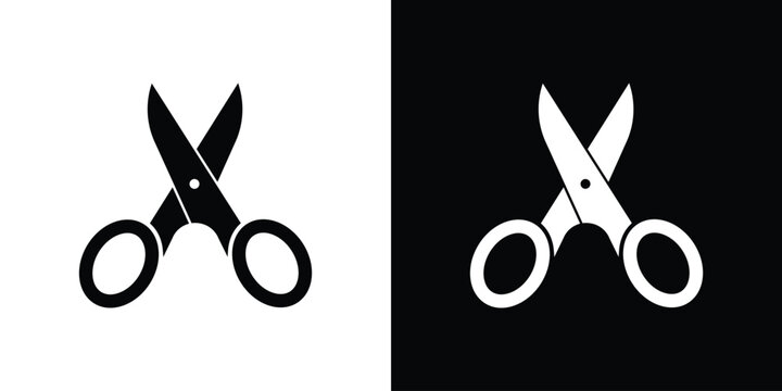 Scissors icon flat symbols pack