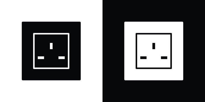 Socket Outlet icon flat symbols pack
