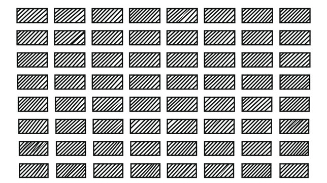 Abstract Pattern of Hatching Rectangles
