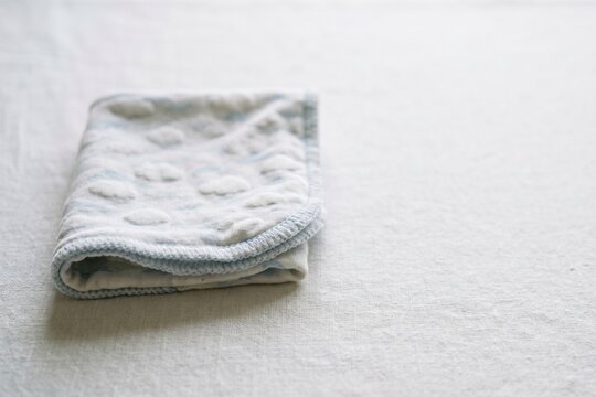 Folded Cloud Pattern Bandana Bib On Fabric