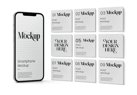 Smartphone Gallery Wall Mockup