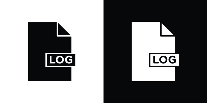 log file icon lineart symbols pack. EPS10