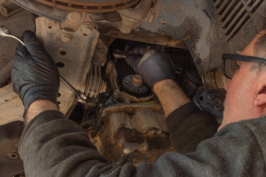 vehicle repair with welding and lift  by a specialized mechanic