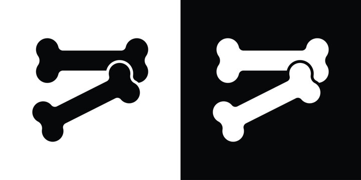 Bones icon lineart symbols pack. EPS10