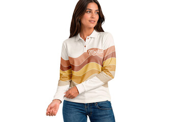 Womens Polo Sleeve Detail Mockup