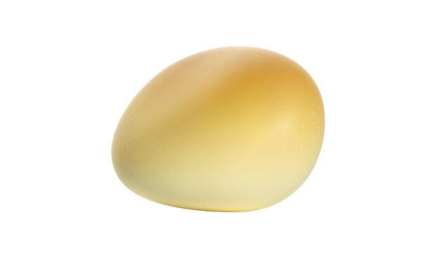 Isolated single uncooked light brown chicken egg, a fundamental ingredient for many recipes