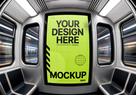 Poster Metro Platform Mockup