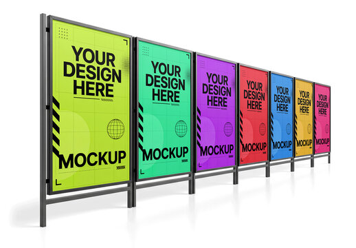 Poster Stand Studio Floor Mockup