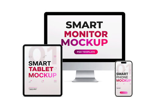 Responsive Multi Device Screens Mockup