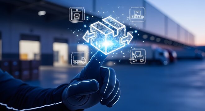 Digital Logistics Management Interface with Warehouse Automation Controls for Supply Chain Optimization and Shipment Tracking