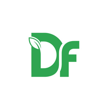Green letter DF monogram with leaf accent logo.