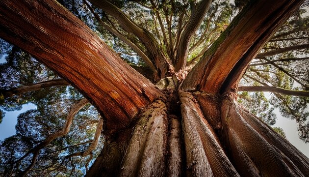Close Up Of Bark Of Giant Kauri Tree