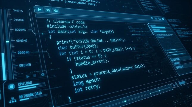 Coding programming developing typing script source languages symbols project data software engineering IT technology computer abstract screen background. 3d rendering