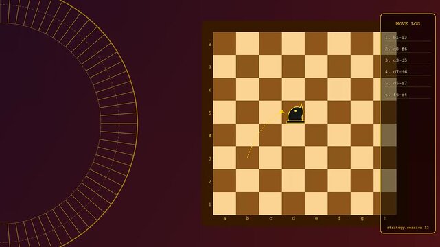 Tactile teaching occurs as a dark game piece navigates across the checkered wooden board in this sequential progression of logical moves and strategic board analysis