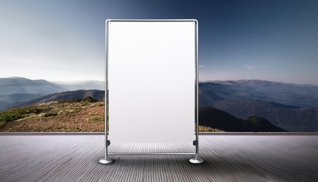 Empty Presentation Advertising Poster Banner Standy Board Mockup