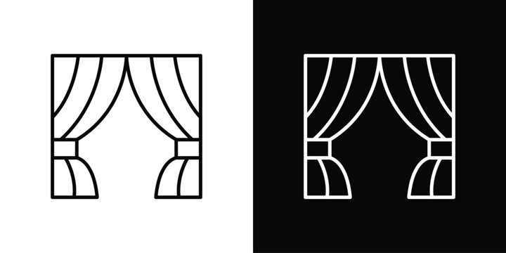 Curtain icon simple elements series