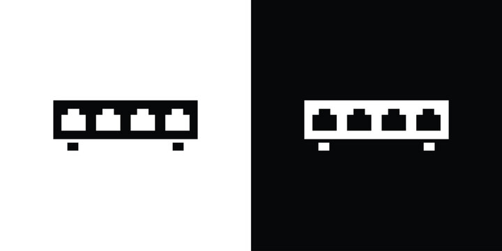 Network switch icon minimal artwork collection
