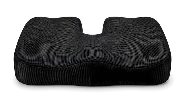 Orthopedic Coccyx Cutout Wheelchair Cushion Isolated on White Background