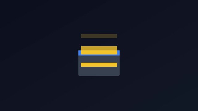 Minimalist outbox folder animation for digital email and communication interface 4k