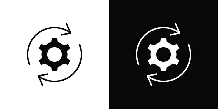 Continuous changes icon lineart symbols pack. EPS10