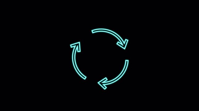 circle 3 arrow refresh icon animation alpha channel