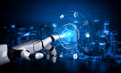 Generative AI assistant displays its global ecosystem. etwork demonstrates integrated applications...