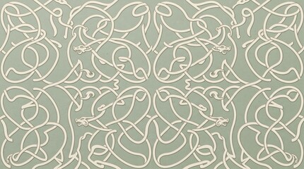 Fototapeta premium Norway pattern celtic knotwork design with knotwork entwined scandinavian traditional heritage ornamental decorative