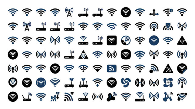 Wireless Network Icons Collection