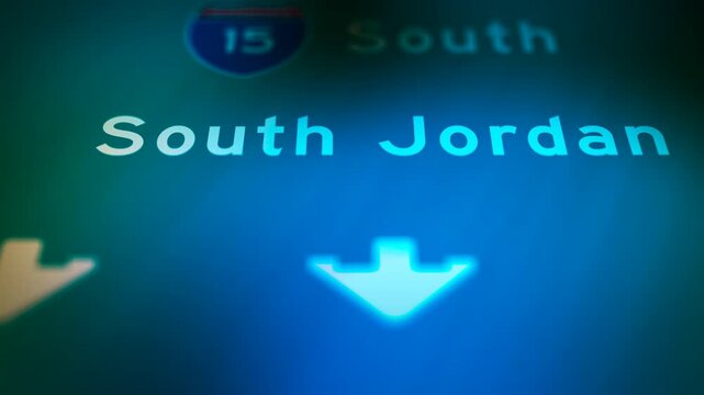 Crime Filler Shot - Cinematic Utah Highway Sign - South Jordan