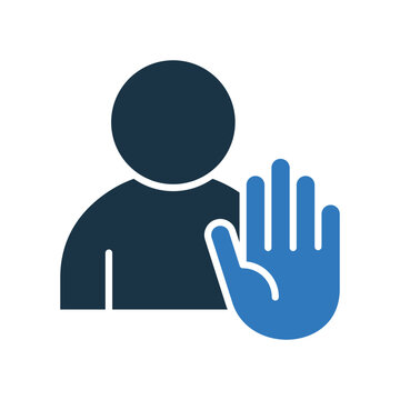 Halt Icon Glyph Two Color Style
