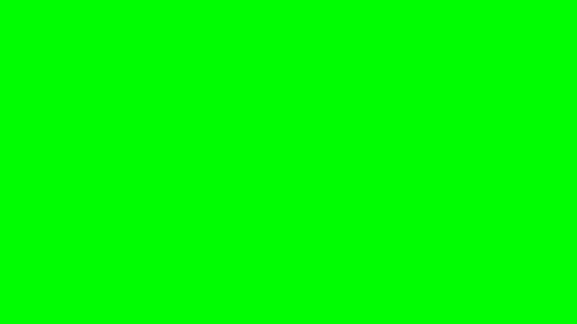 Simple cartoon laptop with white screen on green background 4k