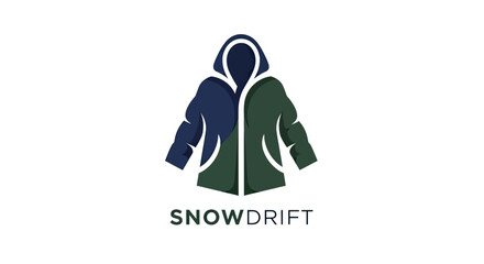 Winter parka icon with Snowdrift brand text. © Heaven