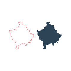 Fototapeta premium Kosovo map icons set Europe logo design illustration