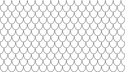 Fish Scale Pattern Vector,  Seamless Scalloped Decorative Background © designpro