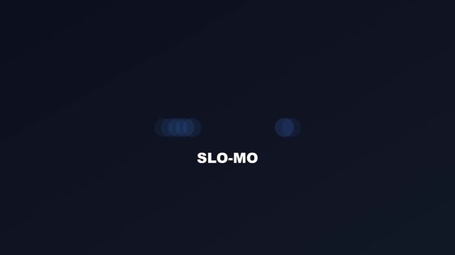 Minimalist slo-mo loading animation on dark 4k background, for digital interface, and user experience buffering