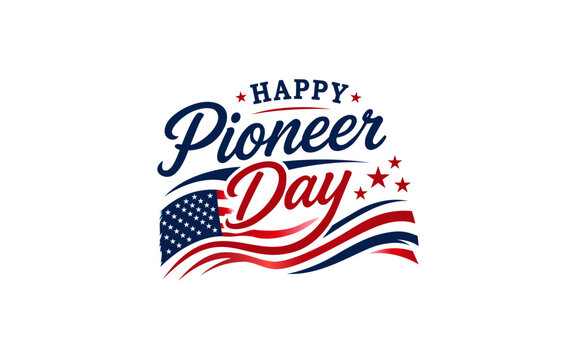 Illustration graphic of Happy Pioneer Day United States design background
