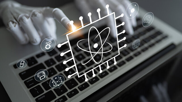 A quantum computing processor as the core of future AI technology. This innovation will power advancements in AI and complex problem solving. Motif