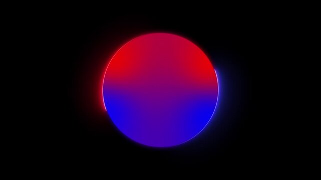 Abstract beautiful neon frame circle loading icon. Abstract neon light glowing circle frame background 4k animation.