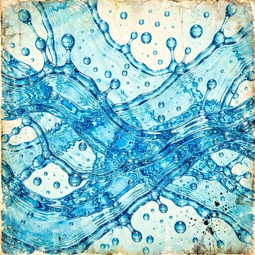 
Abstract Blue Water Splash Grunge Texture Background
