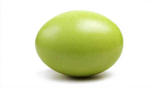 Light green egg isolated on white background, Easter symbol