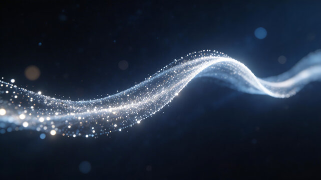 Abstract glowing wave pattern