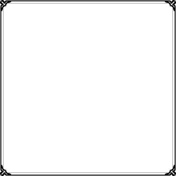 Elements of oriental frames corners. Black on white square lines border chinese style. Design print for greeting cards, wedding invitations, restaurant menu, royal certificates. Set 36
