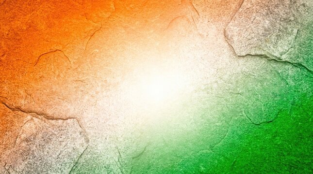 India independence day vibrant saffron white and green textured background
