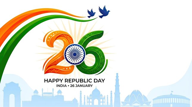 India independence day republic day vibrant celebration with national symbols