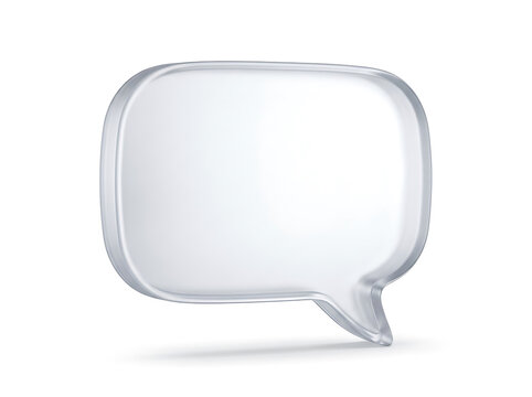 3d speech bubble icon isolated on white background