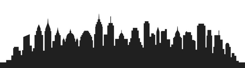 Obraz premium Cityscape Silhouette Vector Graphic